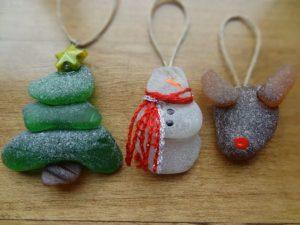 beach glass craft christmas ornament